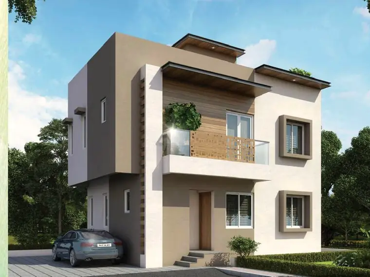 Type 2 villa concept — a two-floor villa of 1,766 sq ft with balcony