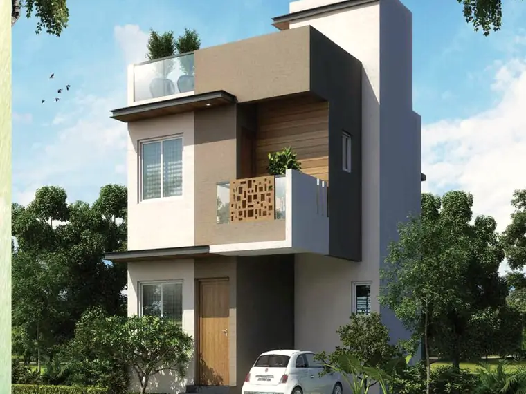 Type 5 villa concept — a compact 1,224 sq ft villa